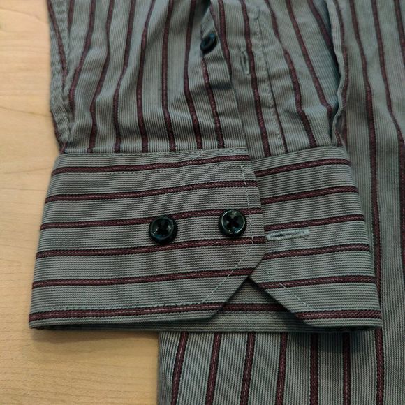 Men's Button Down Shirt, Long Sleeve, 17.5 Size XL Protocol - Picture 6 of 8